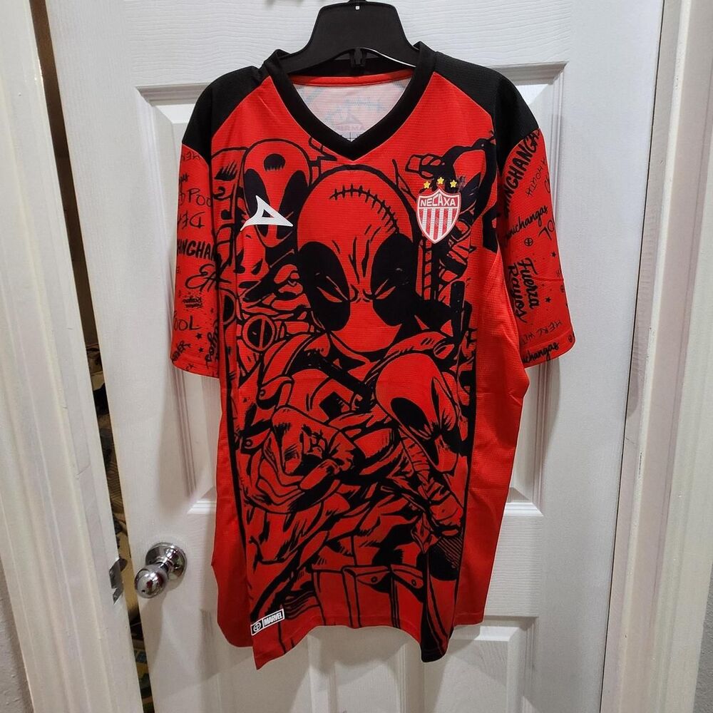 Necaxa Marvel Deadpool Men's Red shirt